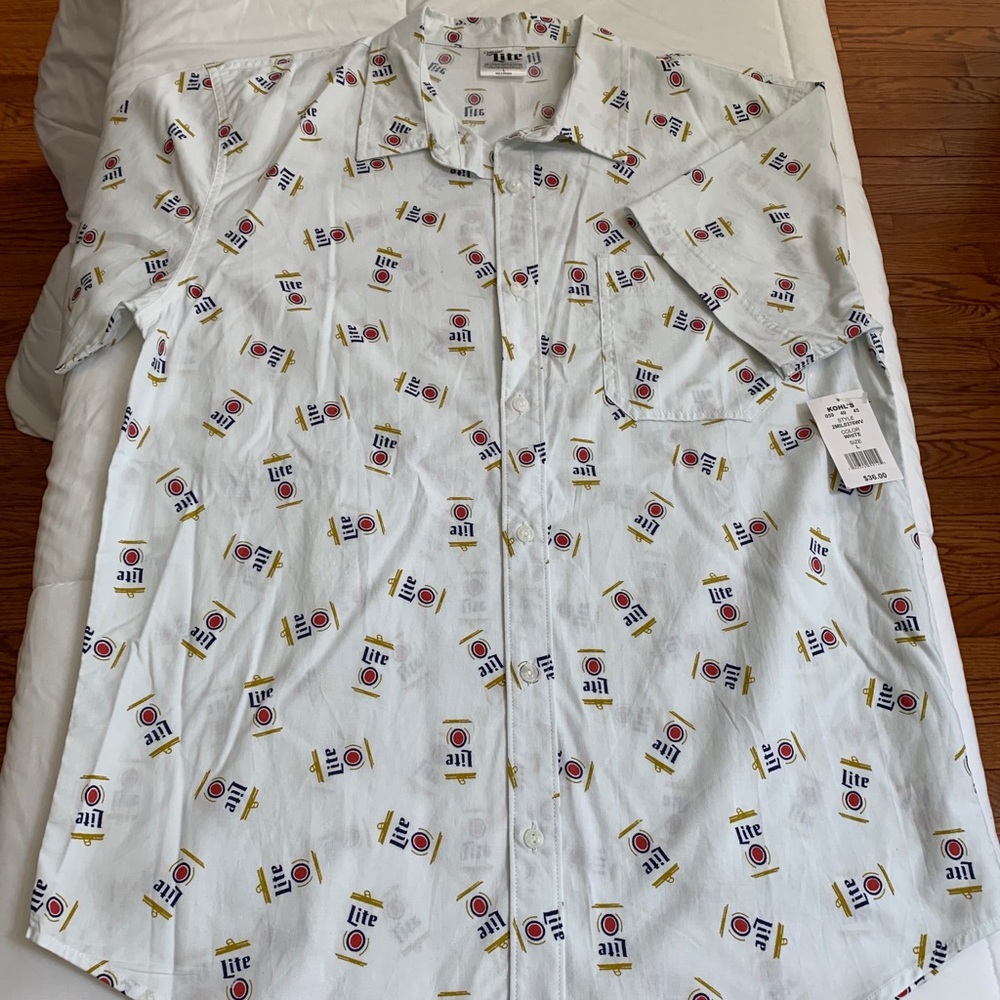 Miller Lite button down